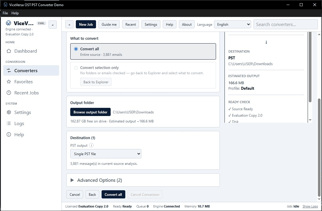 ViceVersa OST to EML Converter screenshot 2