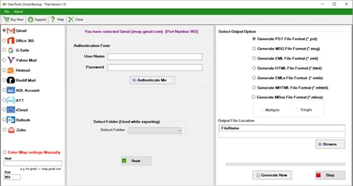 GainTools Cloud Backup Tool screenshot 1