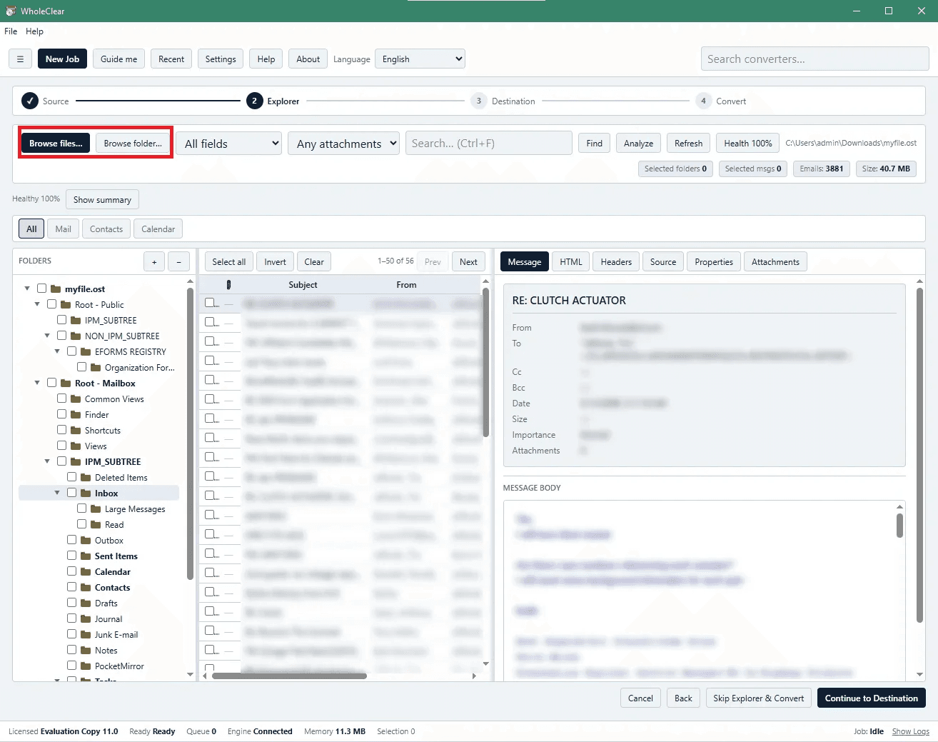 WholeClear OST Converter screenshot 1