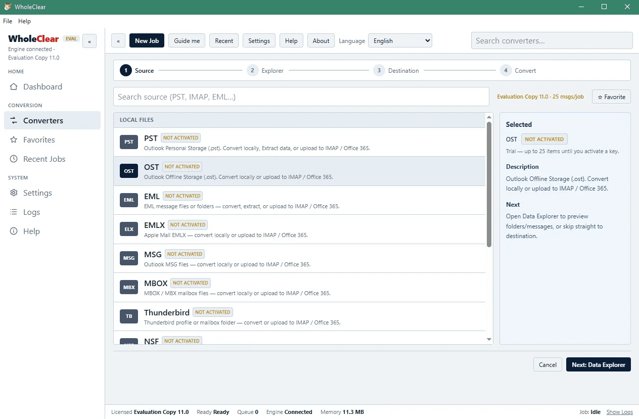 WholeClear OST Converter screenshot 5