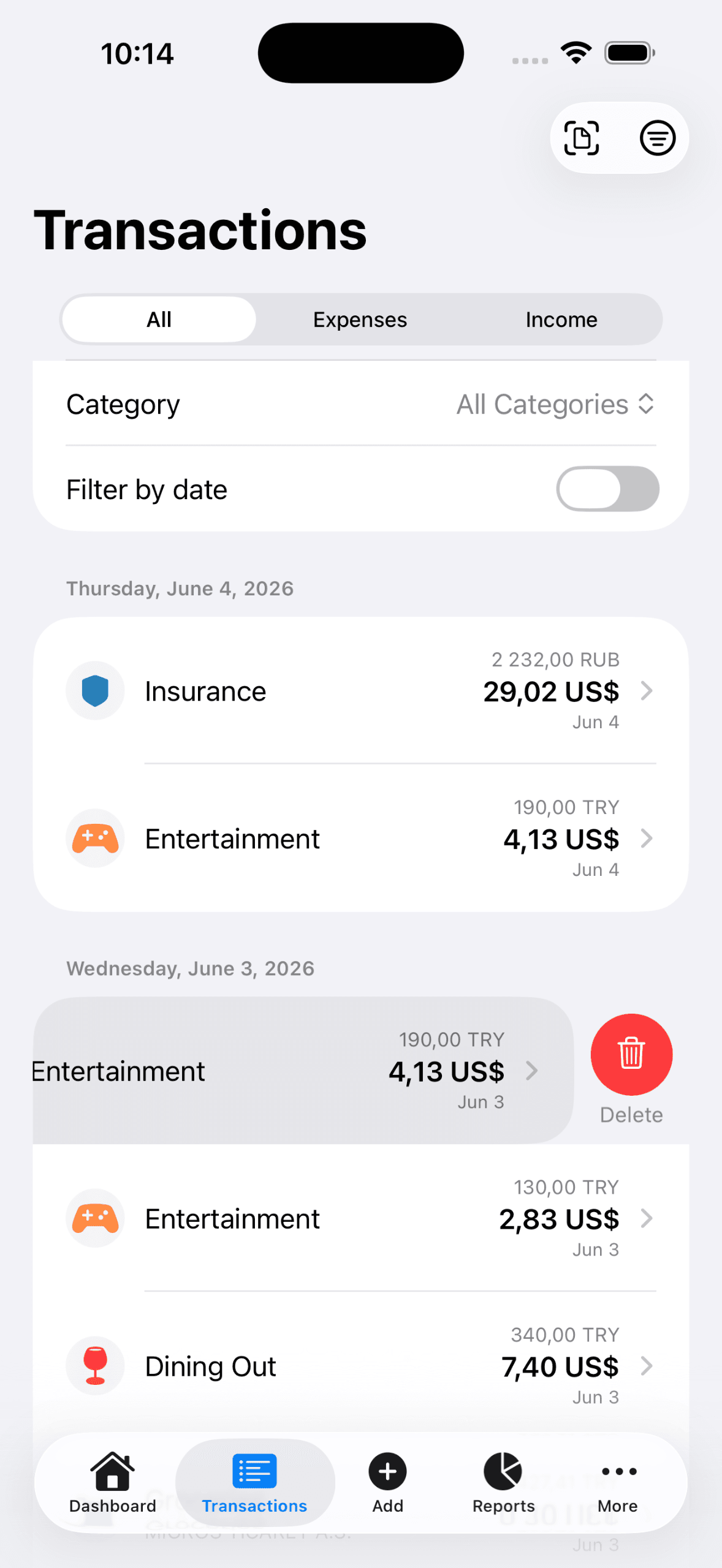 KashLog screenshot 3