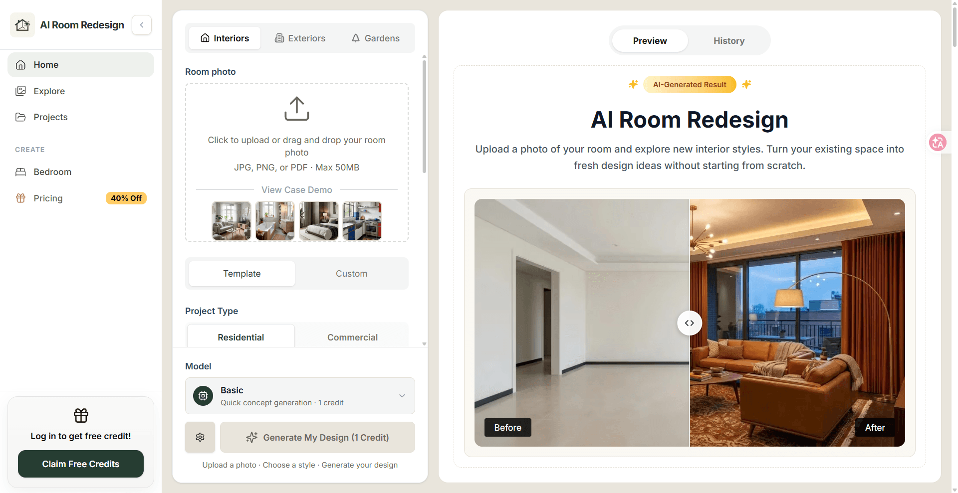 AI Room Redesign screenshot 1