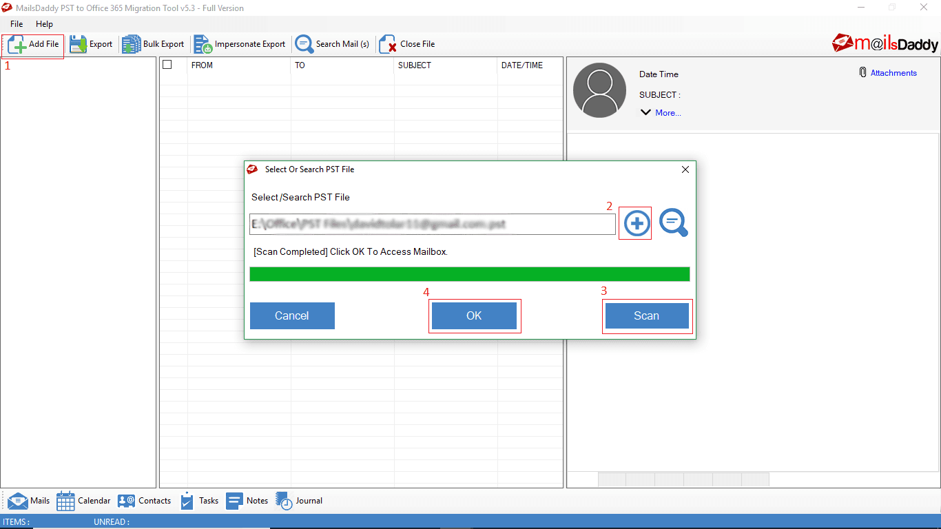 MailsDaddy PST to Office 365 Migration screenshot 1