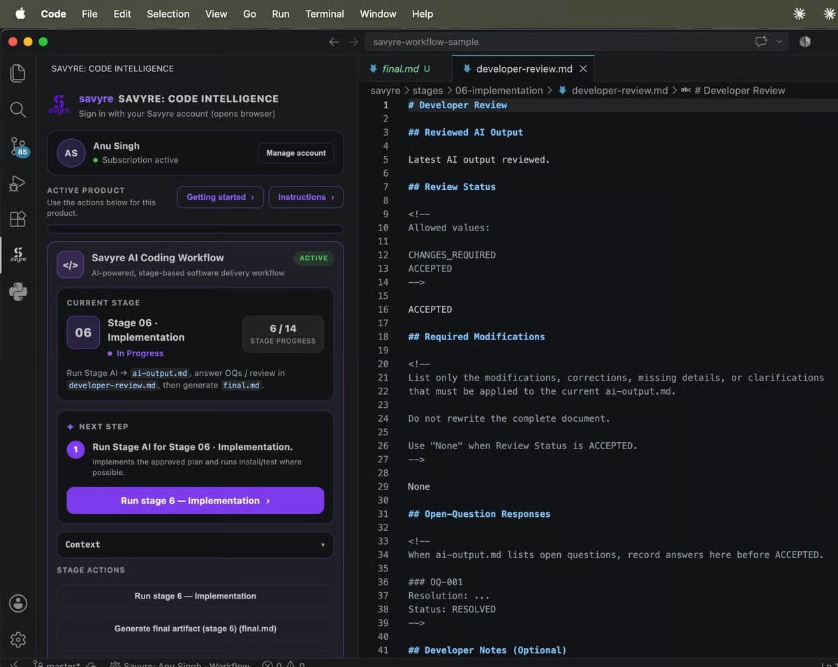 Savyre screenshot 1