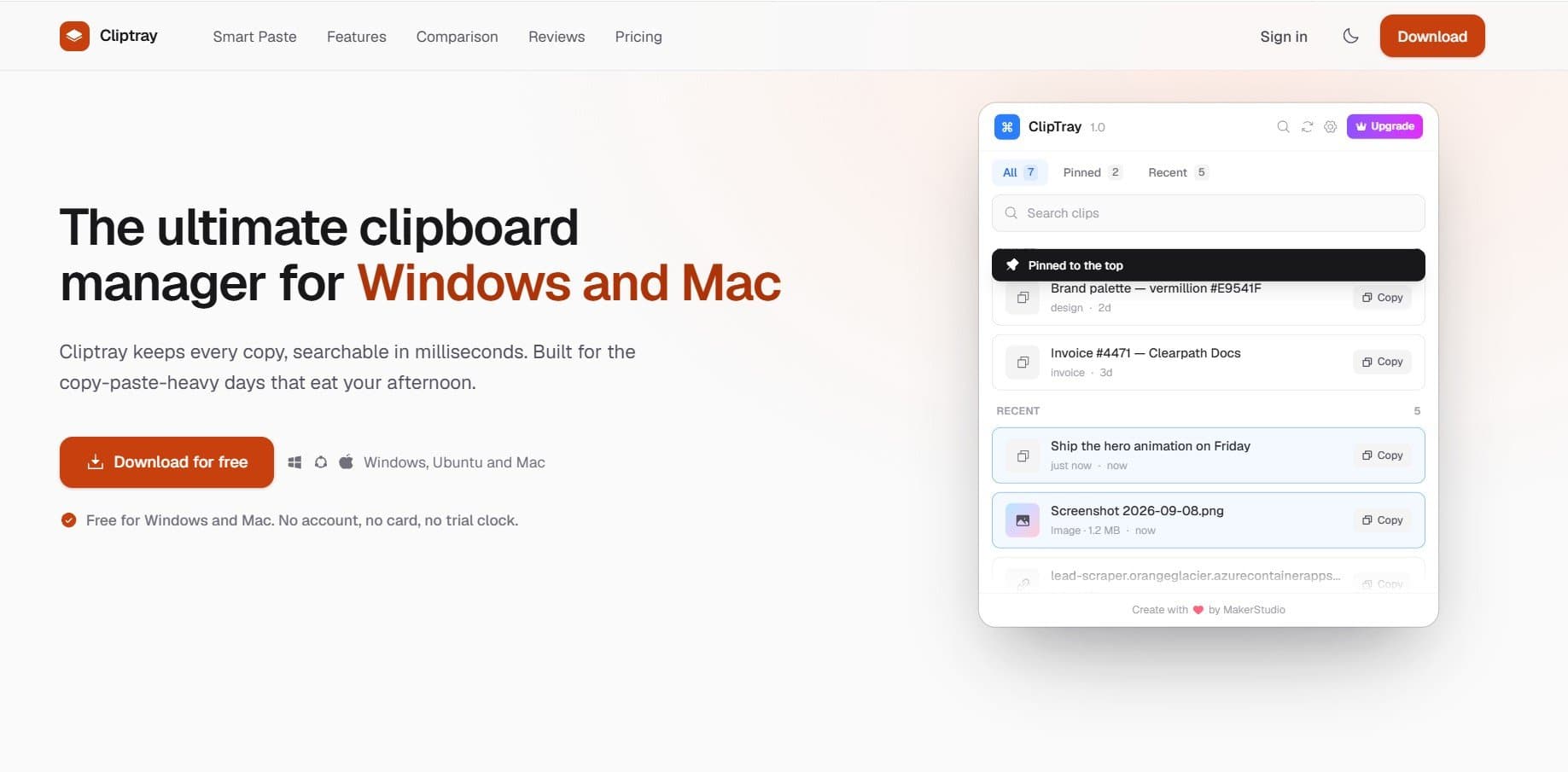 Cliptray screenshot 1
