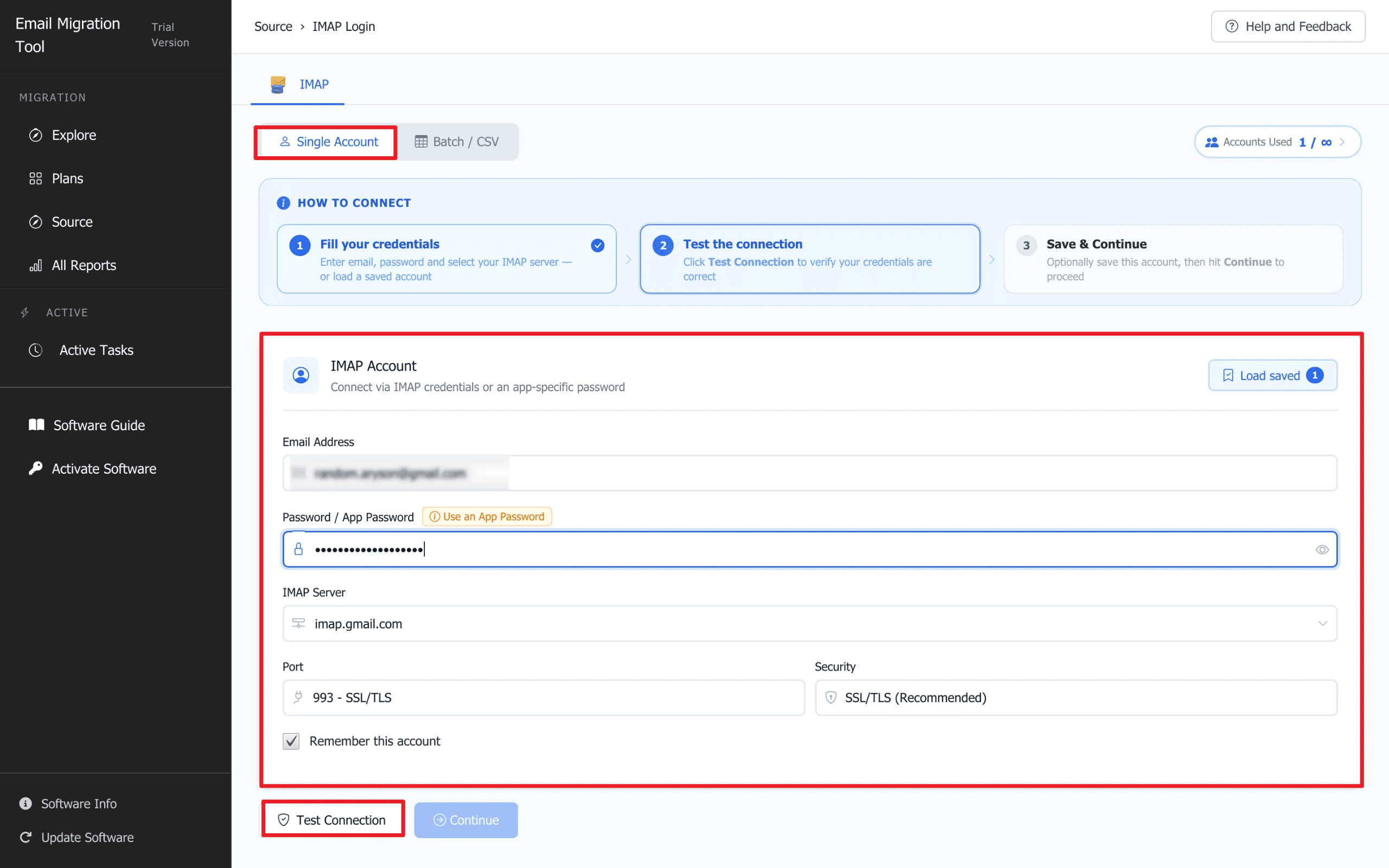 MacSonik IMAP to Office 365 Migration Tool screenshot 2