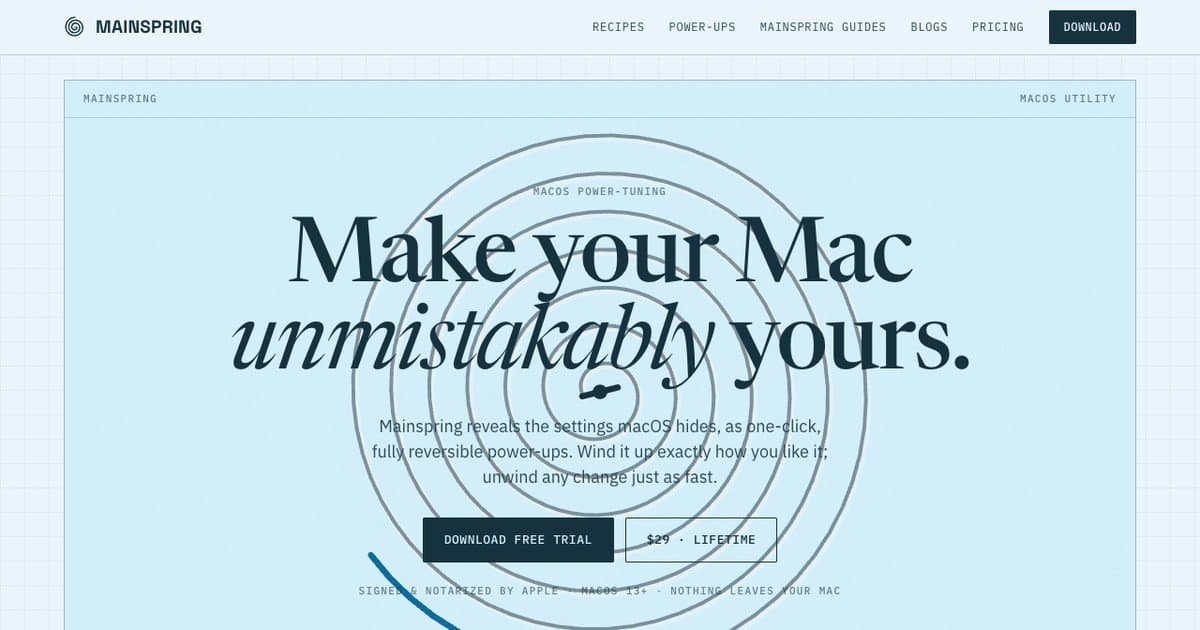 Mainspring screenshot 1