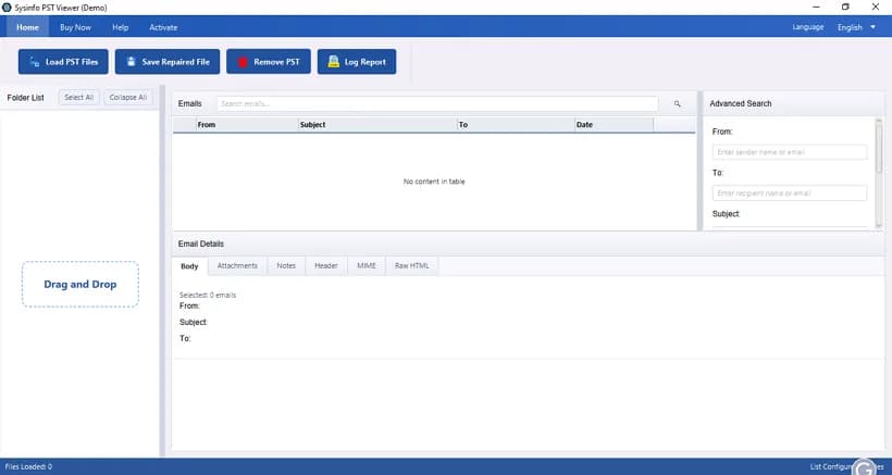 SysInfo PST Viewer screenshot 1