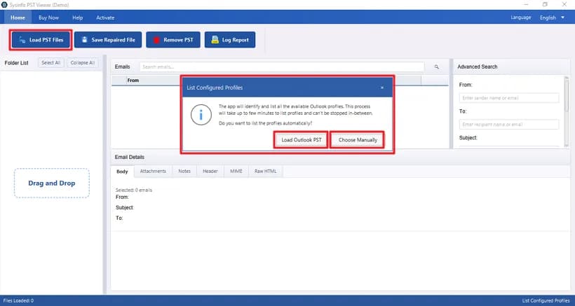 SysInfo PST Viewer screenshot 2