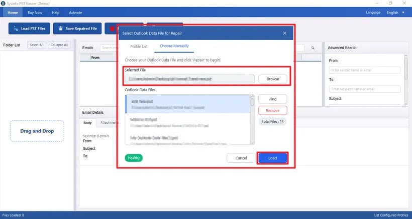 SysInfo PST Viewer screenshot 3