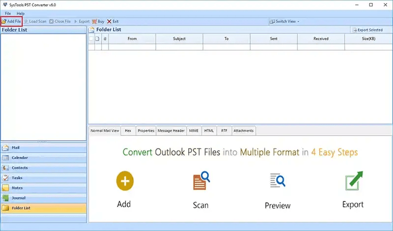 SysTools Outlook PST Recovery Software screenshot 1