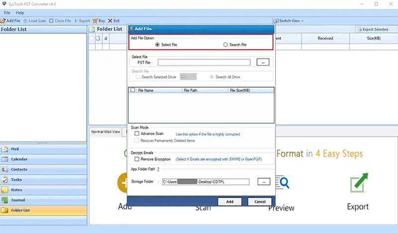 SysTools Outlook PST Recovery Software screenshot 2