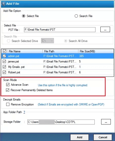 SysTools Outlook PST Recovery Software screenshot 3