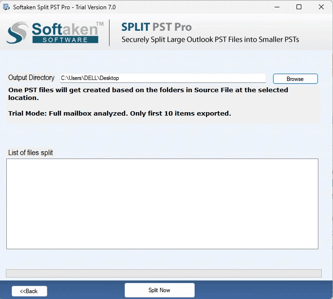 Softaken Split PST Pro screenshot 4