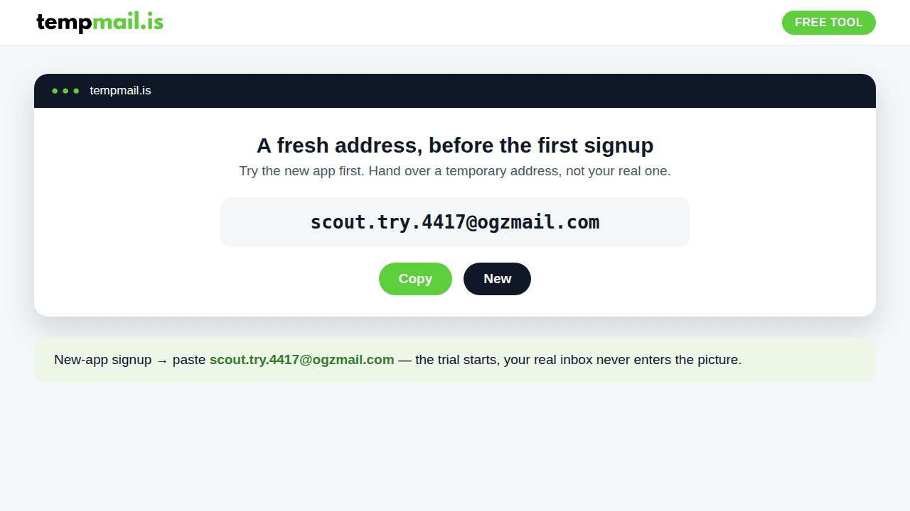 TempMail.is — A Free Temporary Inbox for Trying New Apps Safely screenshot 1