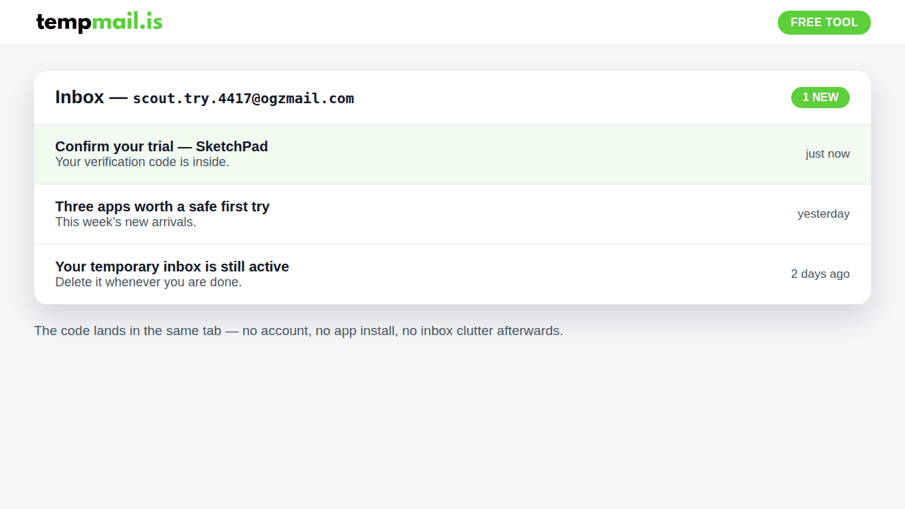 TempMail.is — A Free Temporary Inbox for Trying New Apps Safely screenshot 2