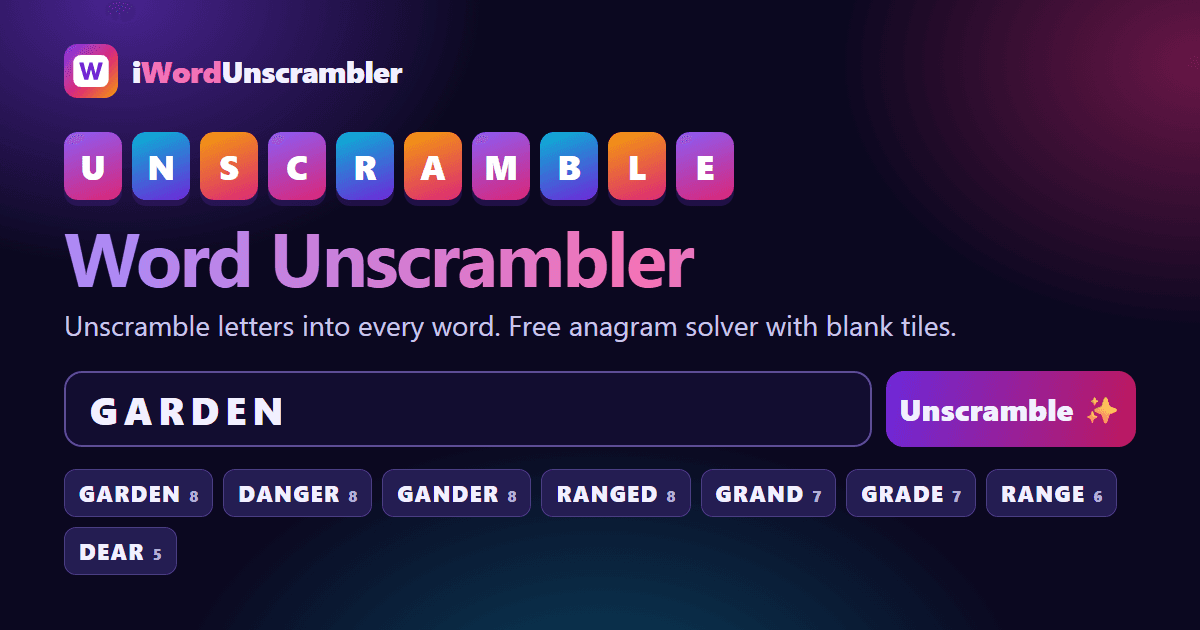 i Word Unscrambler screenshot 1