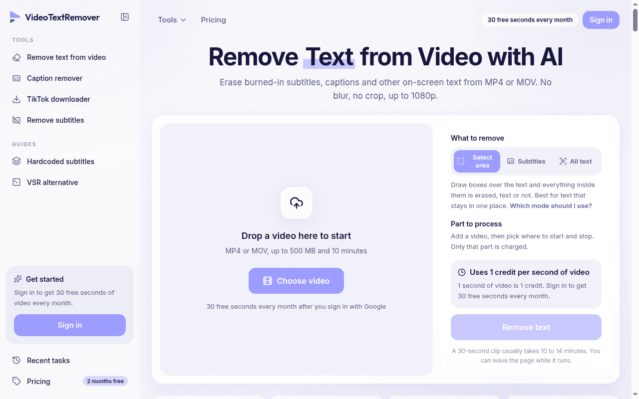 VideoTextRemover screenshot 1