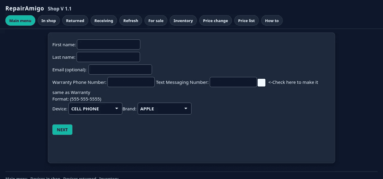 RepairAmigo screenshot 2