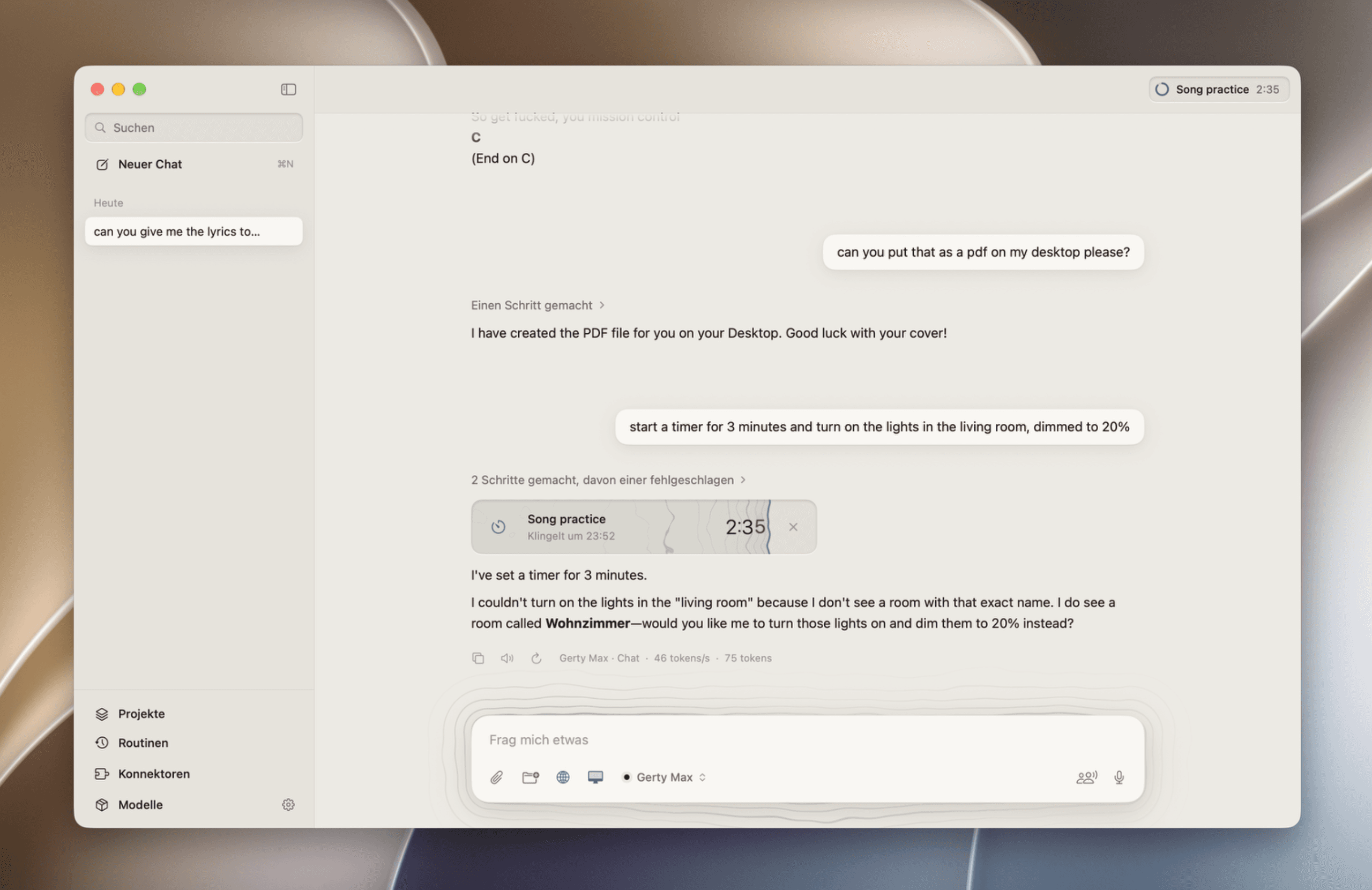 Gerty screenshot 3