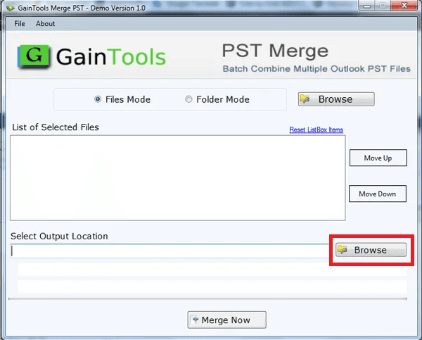 GainTools Merge PST Software screenshot 3