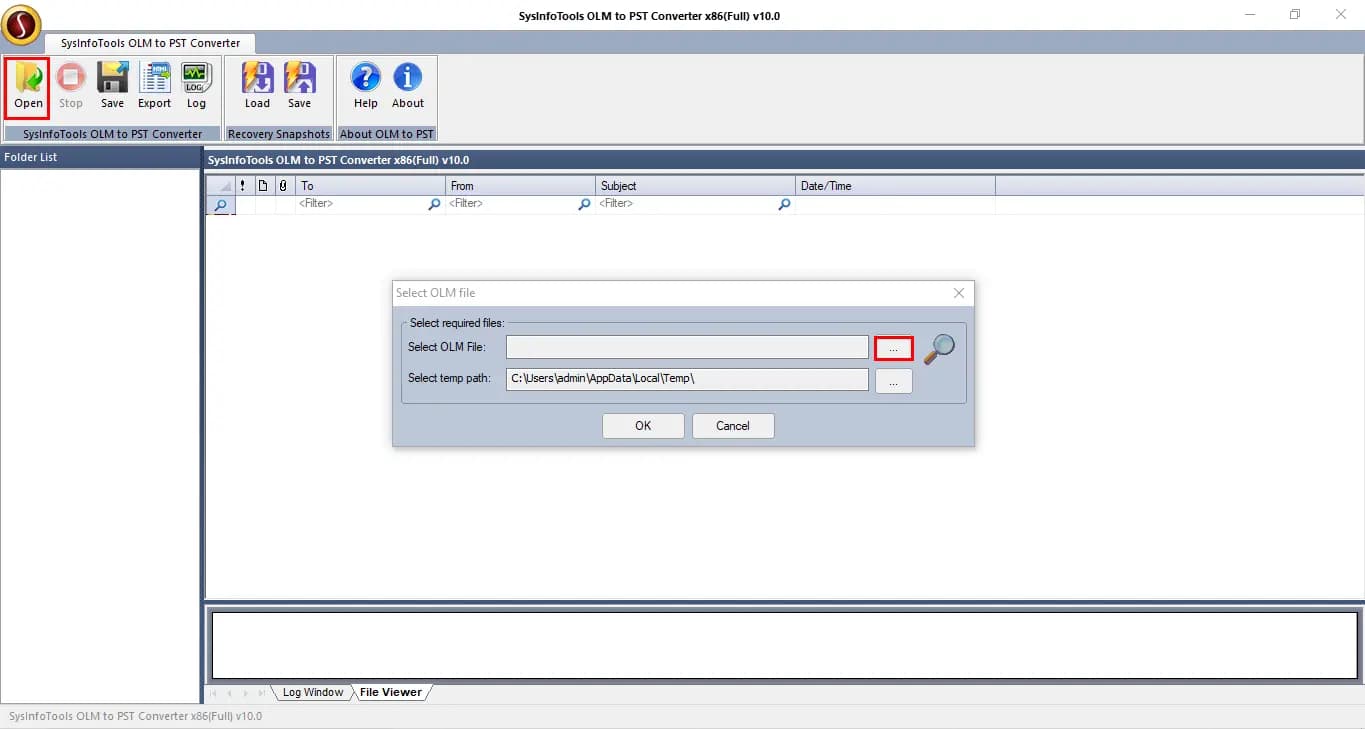 SysInfo OLM to PST Converter screenshot 1