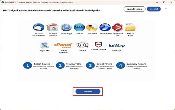SysInfo MBOX Converter screenshot 1