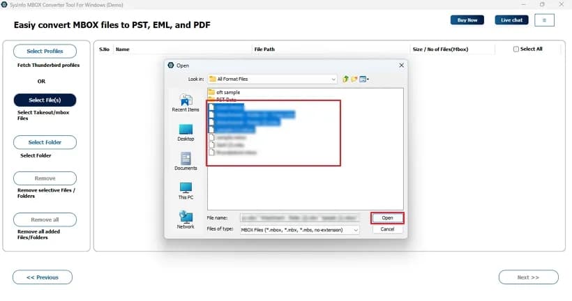 SysInfo Thunderbird Backup Tool screenshot 1