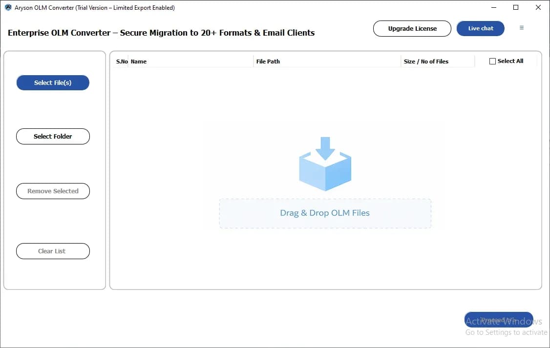 Aryson OLM Viewer Tool screenshot 1