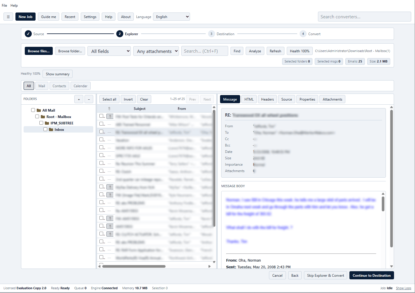 ViceVersa EML to PST Converter screenshot 3