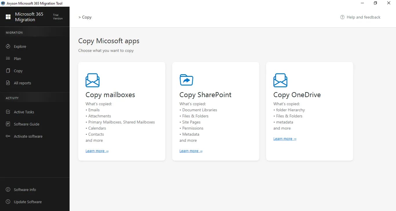 Aryson Office 365 Backup & Restore Tool screenshot 1