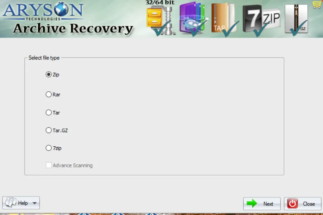 Aryson Archive Recovery screenshot 1