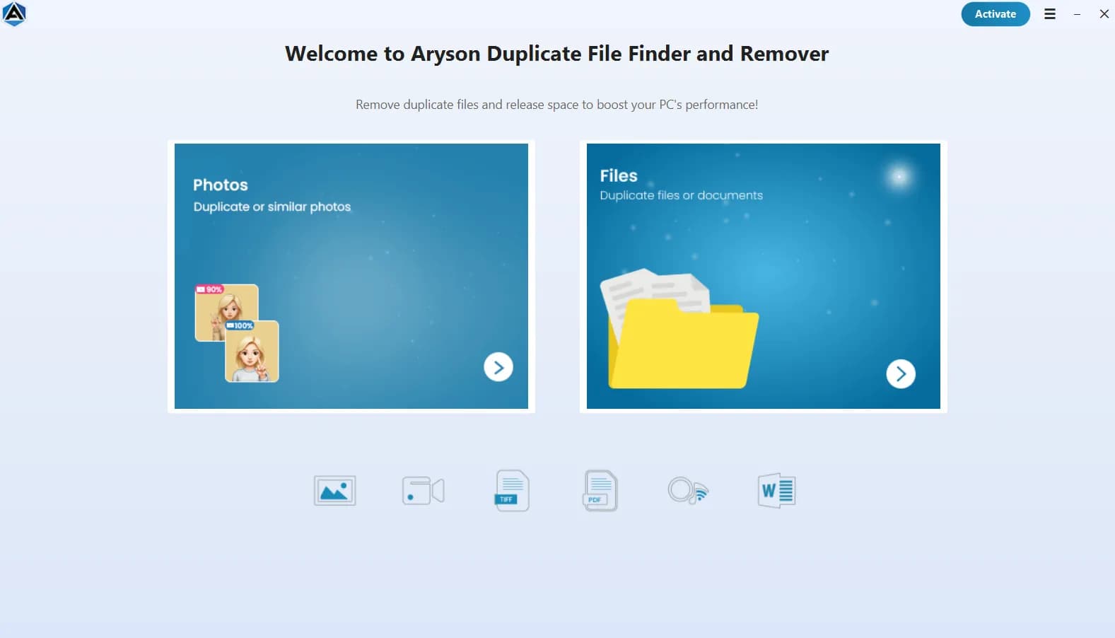 Aryson Duplicate File Finder & Remover screenshot 1