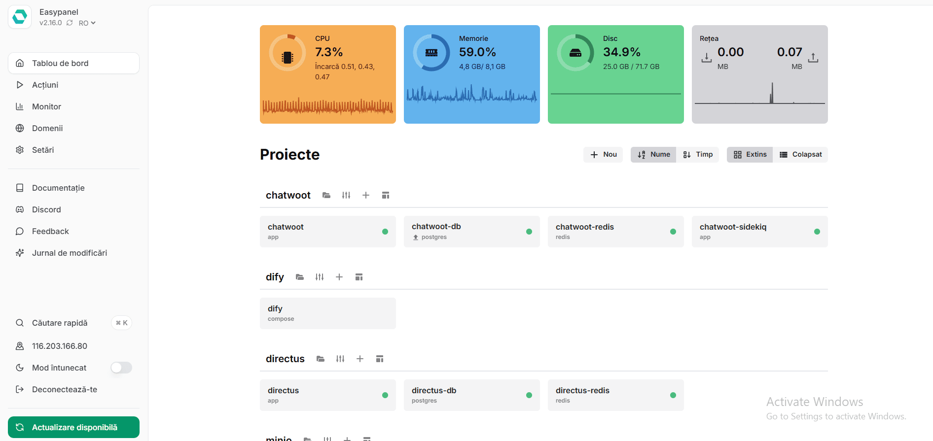 Easypanel screenshot 1