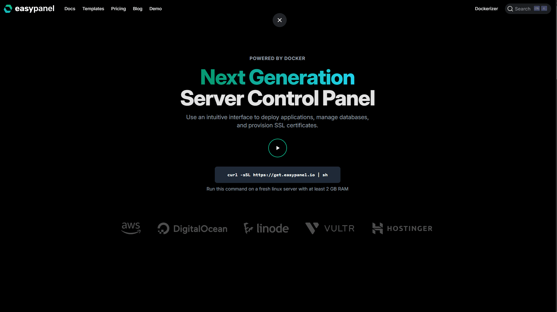 Easypanel screenshot 2