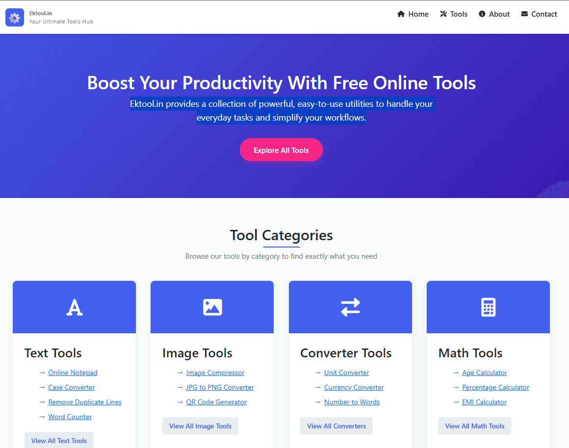 Ektool.in screenshot 1