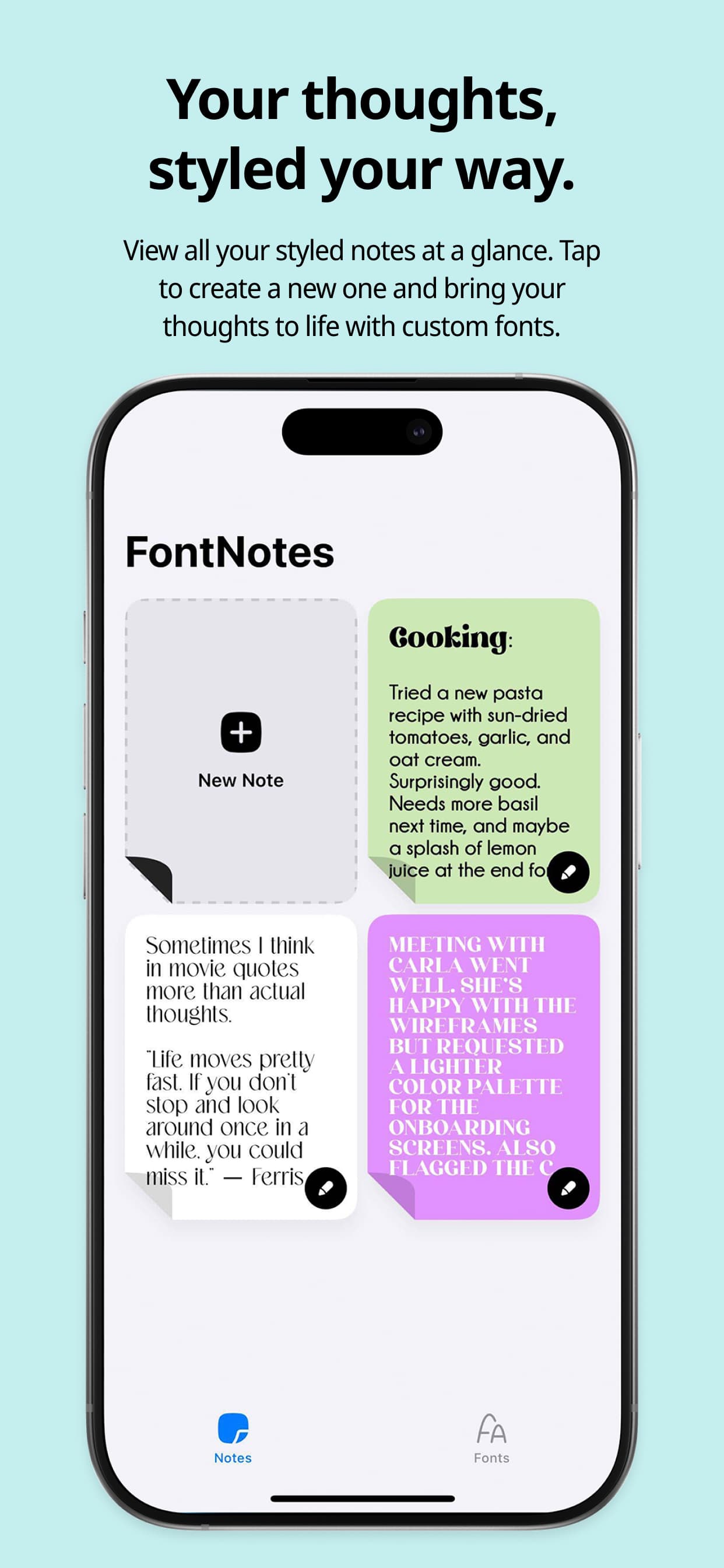 FontNotes screenshot 1
