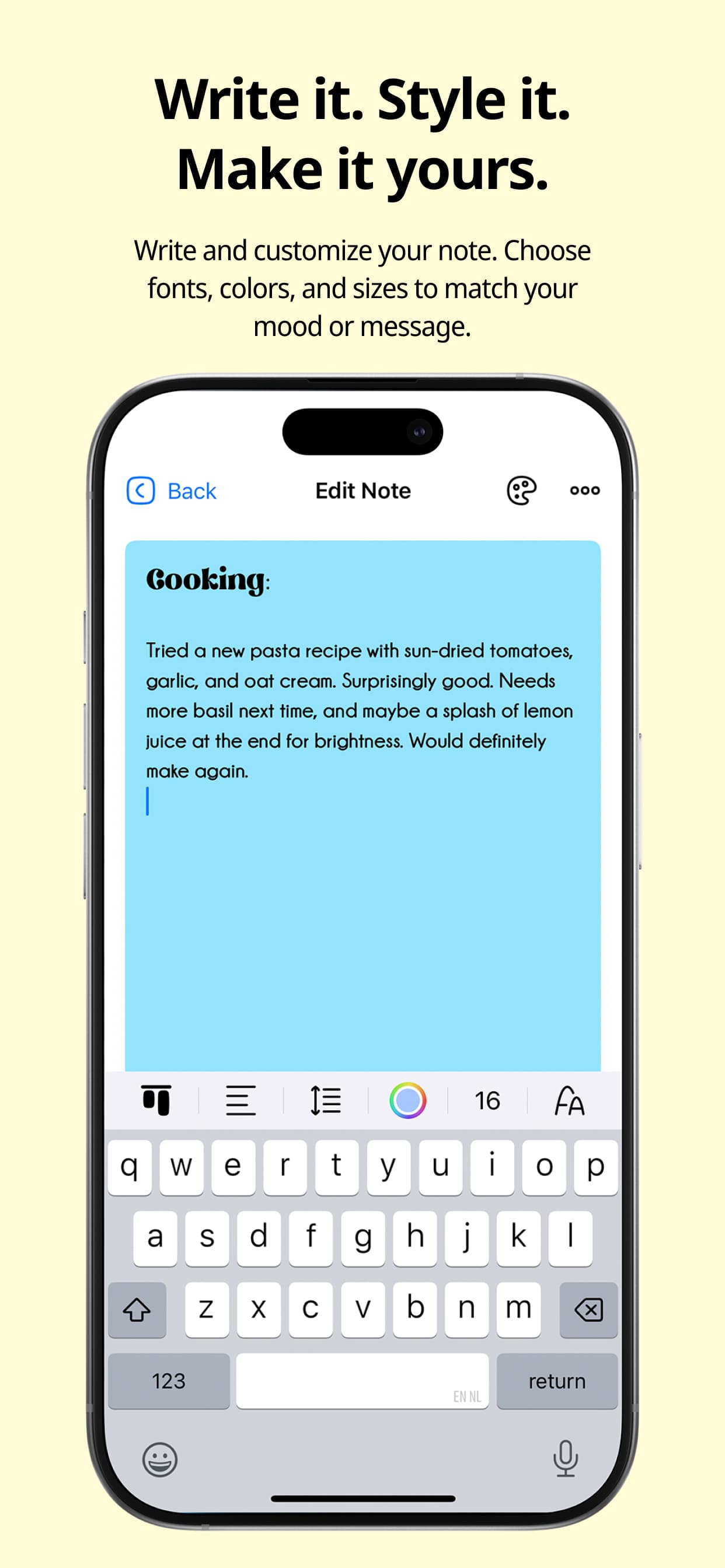 FontNotes screenshot 2