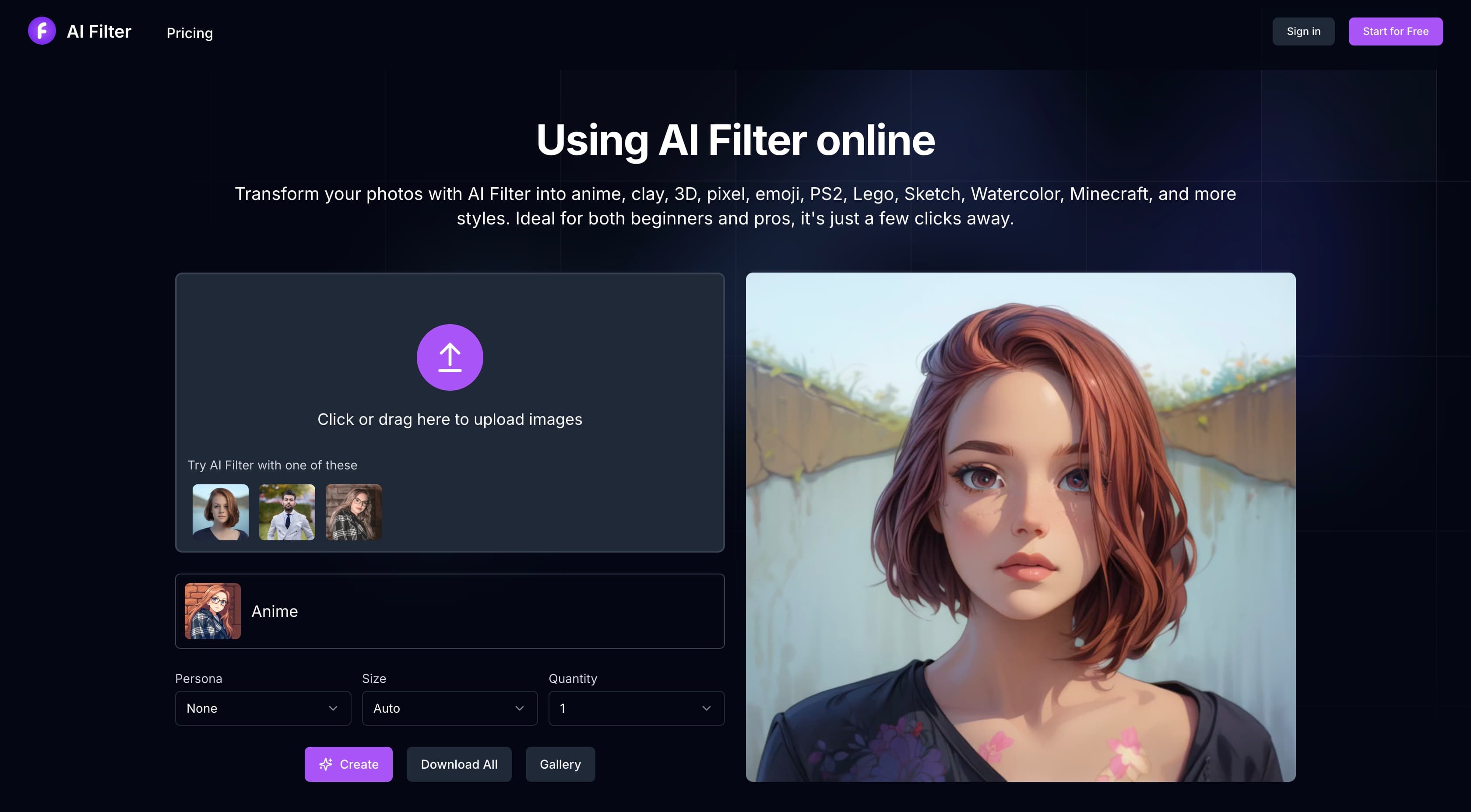 AI Filter screenshot 1