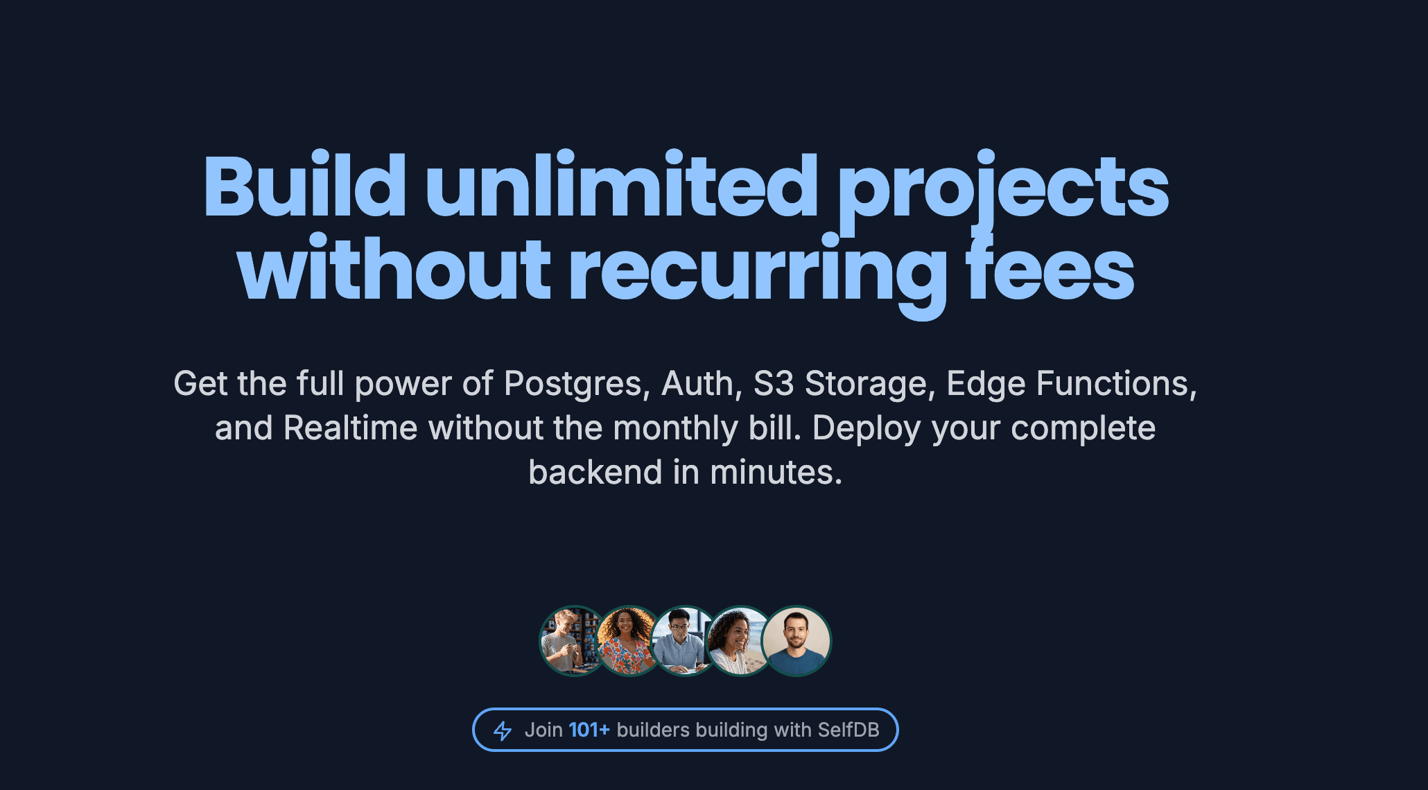 SelfDB screenshot 1