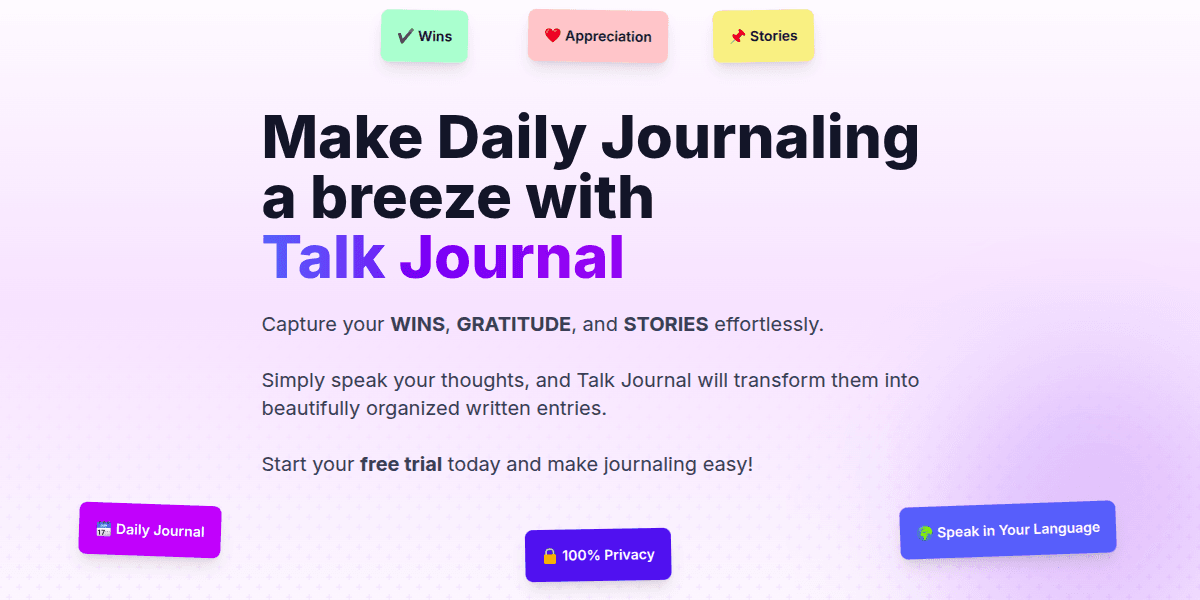 Talk Journal screenshot 1
