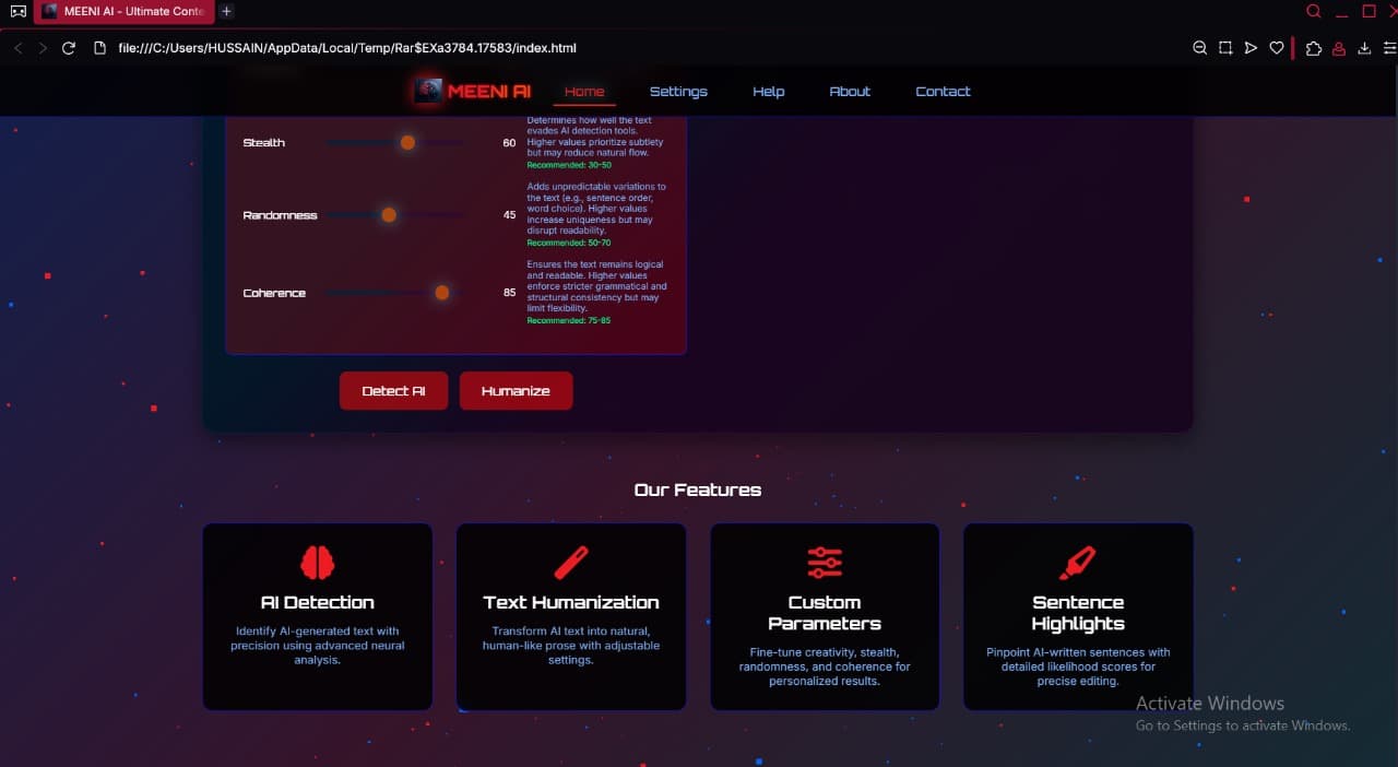 MEENI AI screenshot 2