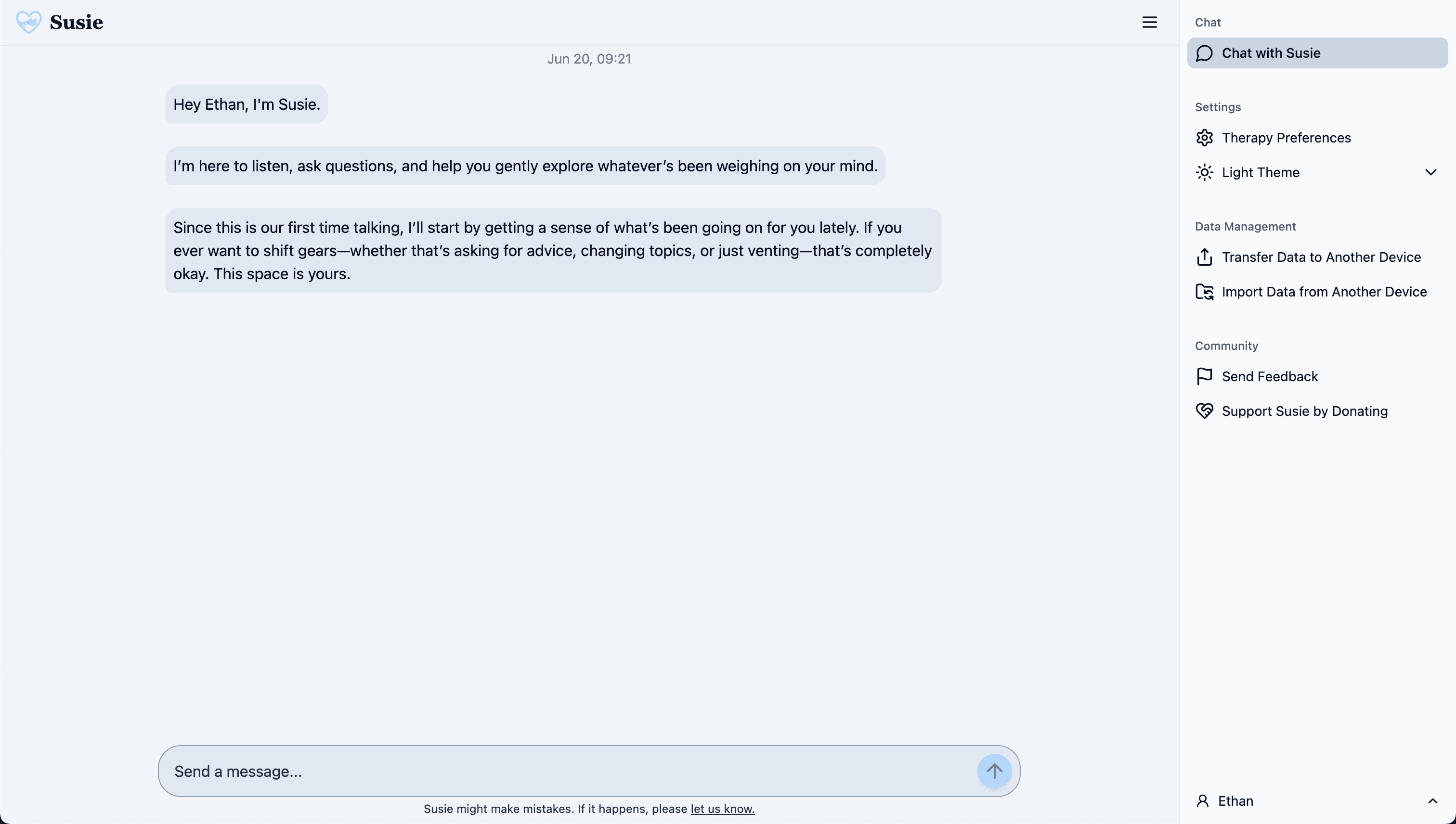 Susie screenshot 2