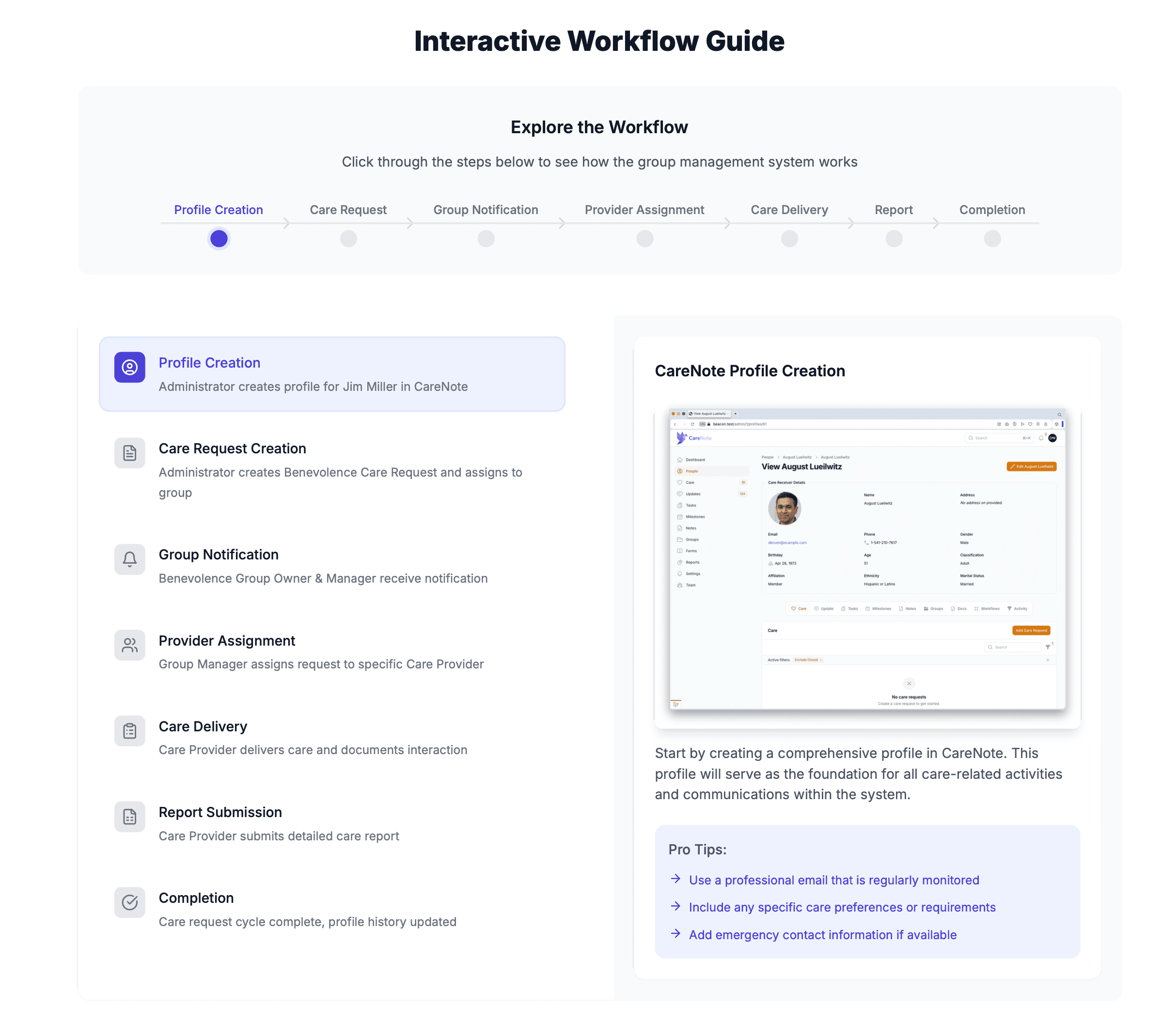 CareNote screenshot 2