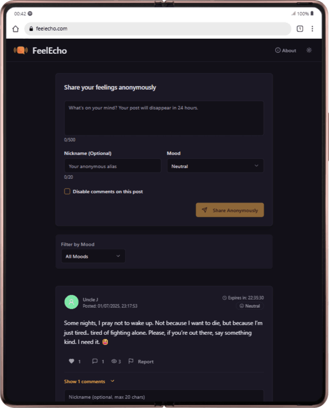 FeelEcho screenshot 1