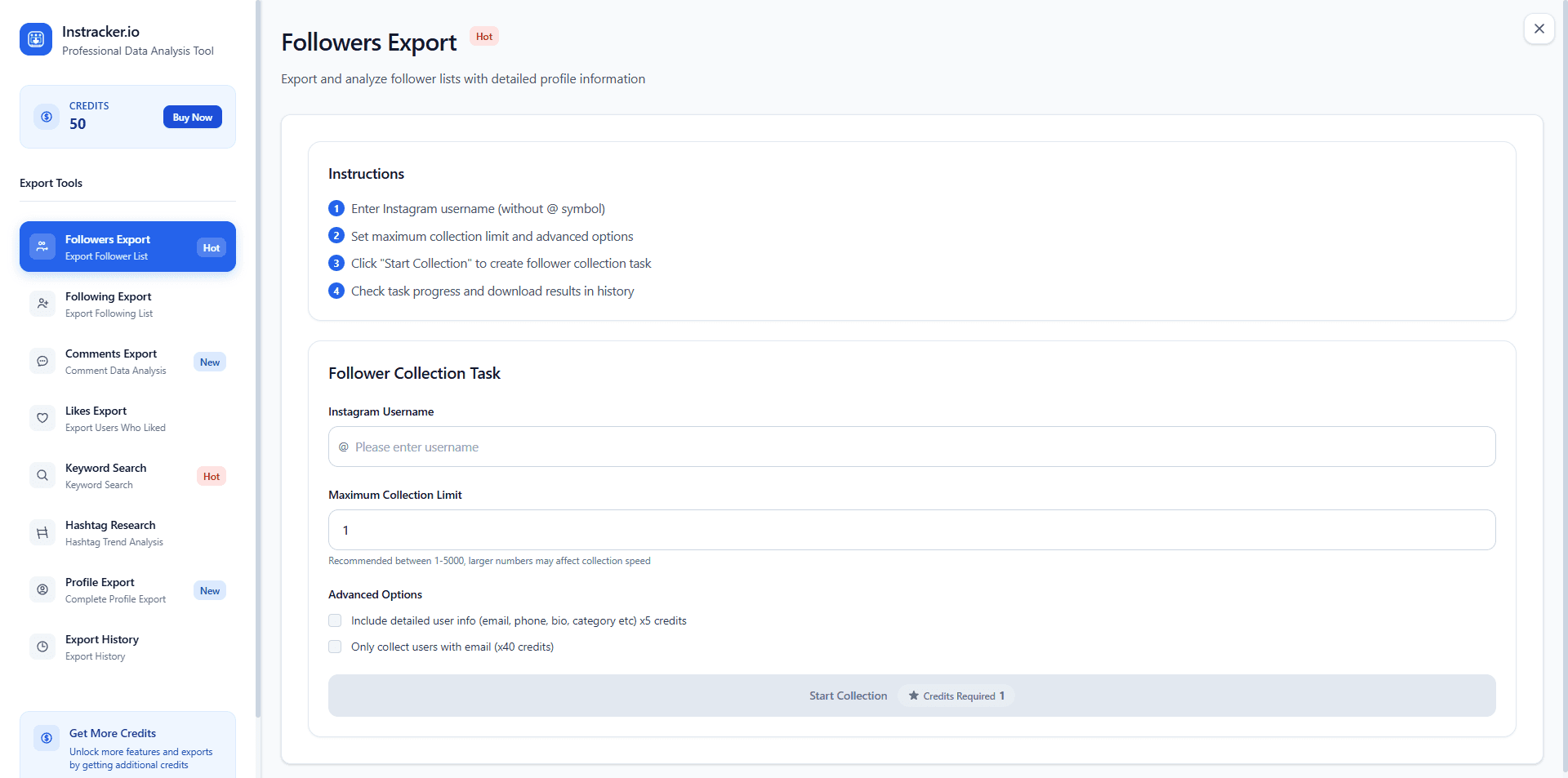 Instracker.io screenshot 2