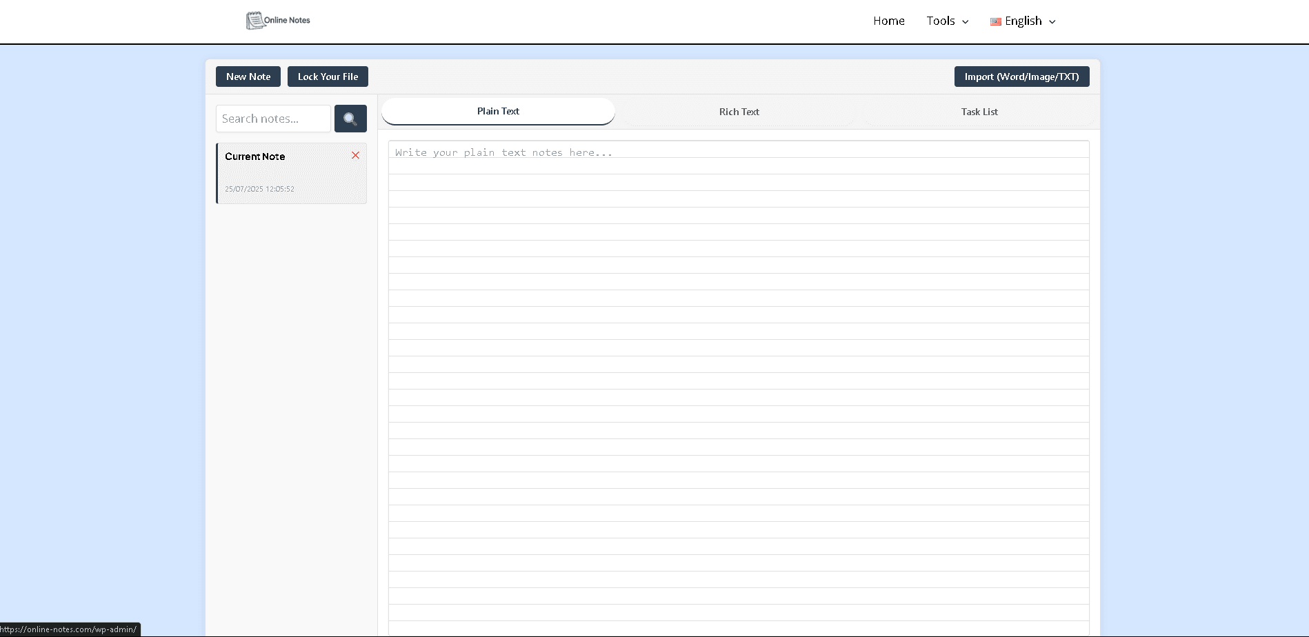 Online Notes screenshot 1