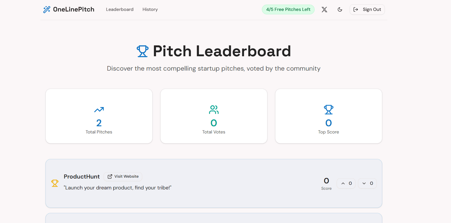 OneLinePitch screenshot 2