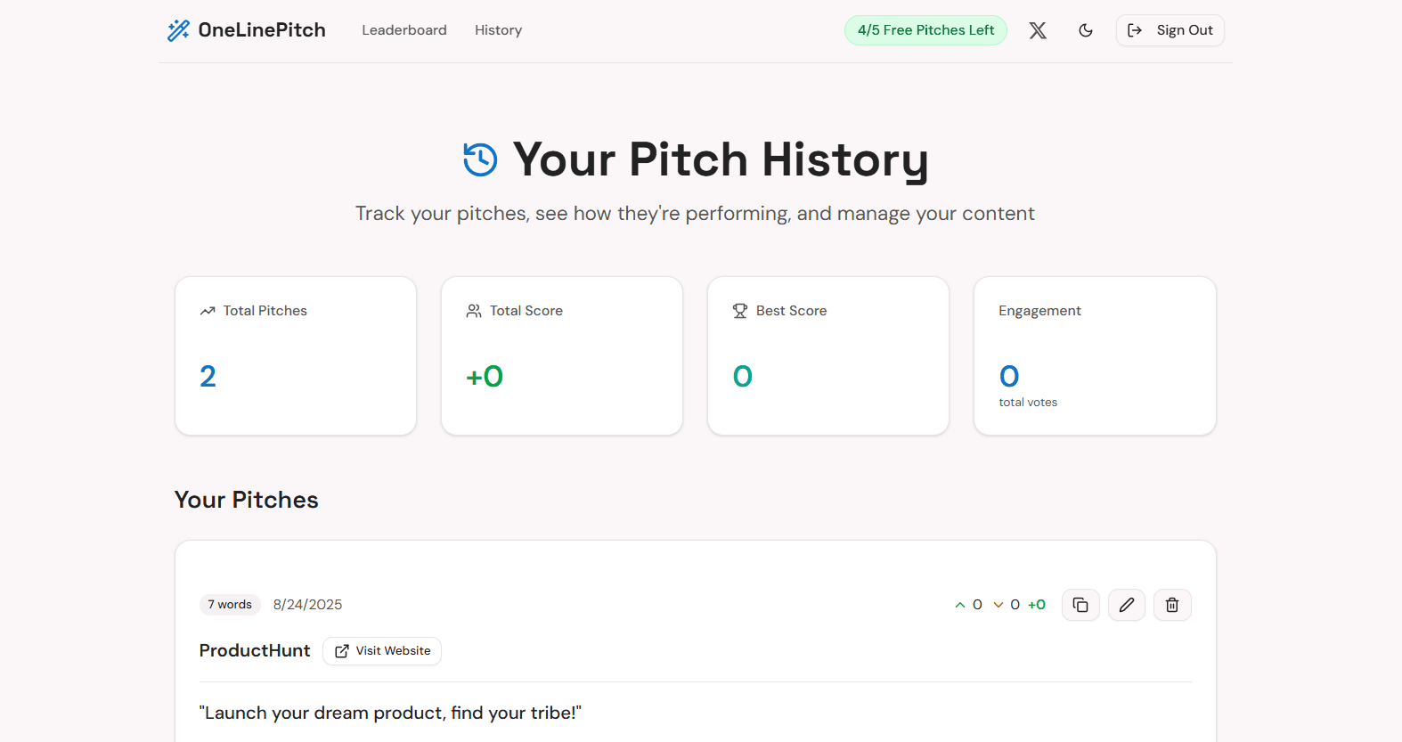 OneLinePitch screenshot 3