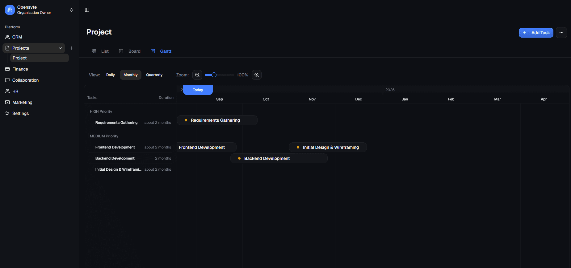 OpenSyte screenshot 4